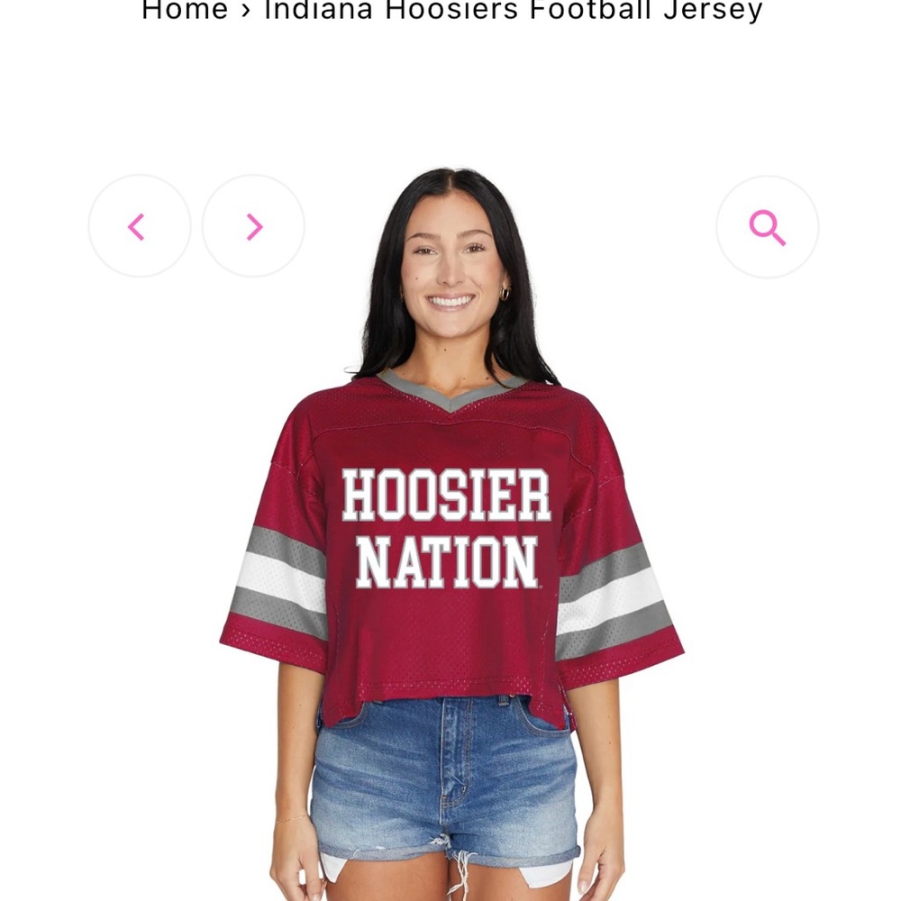Hoosier Nation Women's Red Cropped Jersey